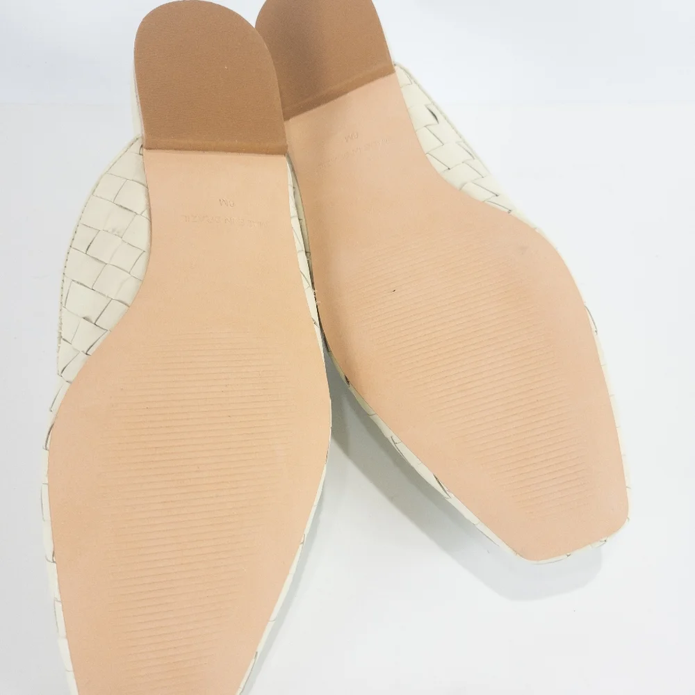 Aqua Kiara Leather Square Toe Mules Bone - Picture 4 of 5
